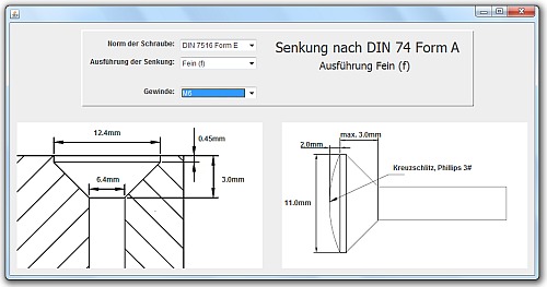 Screenshot SenkungsDB.jar